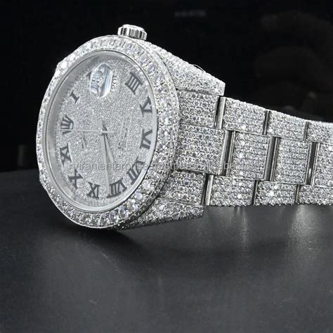 fake diamond watch amazon|moissanite diamond watch.